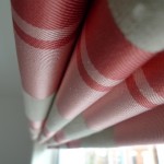Roman Blind - Red & Pink Stripe - Close - Web Large